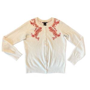 Lucky Brand Vintage wool blend beaded cardigan small